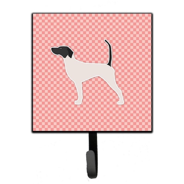 Micasa English Pointer Checkerboard Pink Leash or Key Holder MI224187 - main